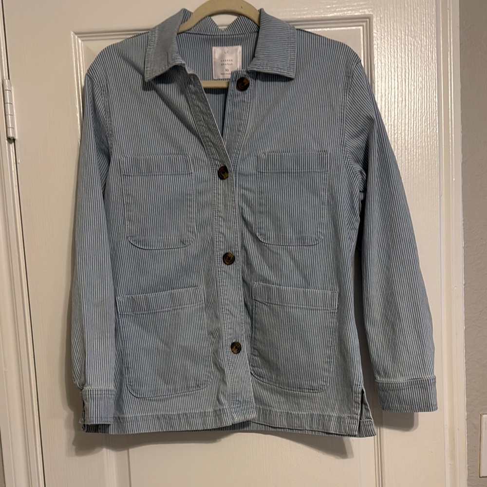 Lauren Conrad Blue Striped Jacket